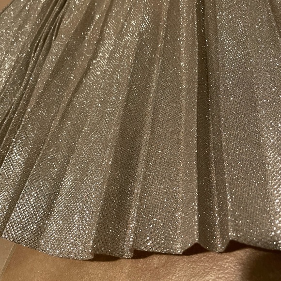 NWOT. Pleats metallic skirt - Picture 6 of 6